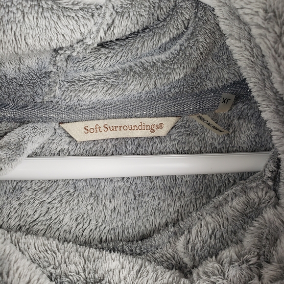 Soft Surroundings Fleece Tanzania Cowl Neck Size XL - Picture 7 of 14